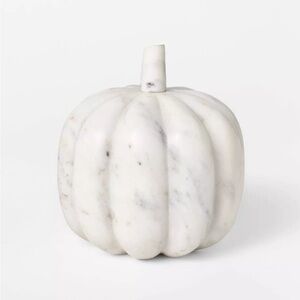 Studio McGee Large Marble Pumpkin White 5in H
